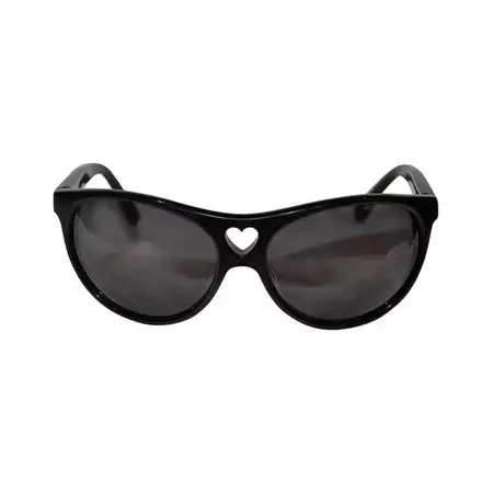 moschino Moschino Love Large Black Lucite Sunglasses For Sale at 1stDibs