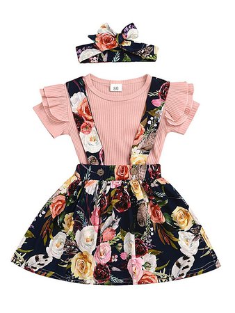 Baby Girls' Basic Easter Striped Short Sleeve Regular Clothing Set Blushing Pink / Toddler 7948533 2020 – $16.49