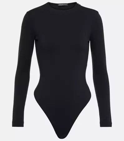 Jersey Bodysuit in Black - Balenciaga | Mytheresa