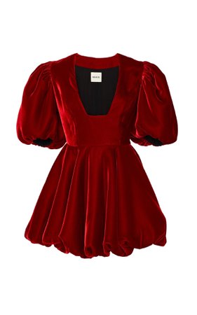 red velvet designer dress