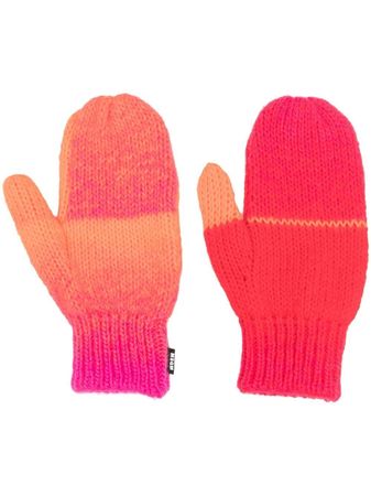 MSGM gradient-effect Knit Gloves - Farfetch