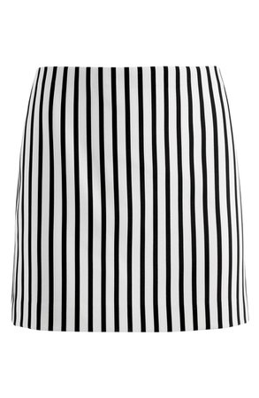 Alice + Olivia Elana Stripe Miniskirt | Nordstrom