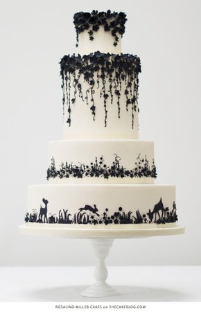10 Pretty Black Cakes | The Cake Blog