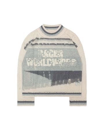 Beige Distressed Knit Sweater – Racer Worldwide®