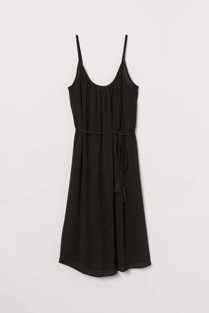 Crinkled Dress - Black
