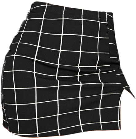 black and white bodycon skirt
