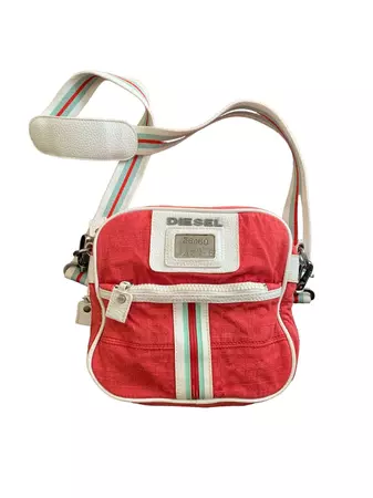 Vintage Y2k Diesel Red Linen Crossbody Bag Zipper Details - Etsy Australia