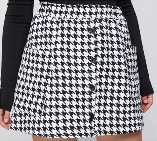 a line houndstooth skirt