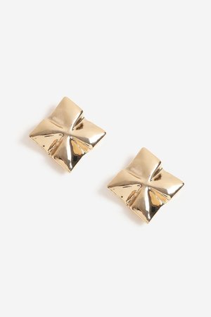 Square Sheet Stud Earrings | Topshop