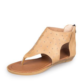Women Rivet Flip-flops Zipper Casual Sandals - PopJulia.com