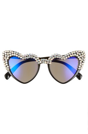 Rad + Refined Crystal Heart Shaped Sunglasses | Nordstrom