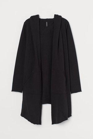 Sweatshirt Cardigan - Black - Ladies | H&M US