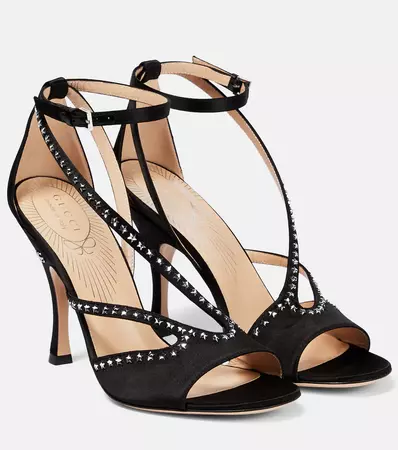 Embellished Sandals in Black - Gucci | Mytheresa