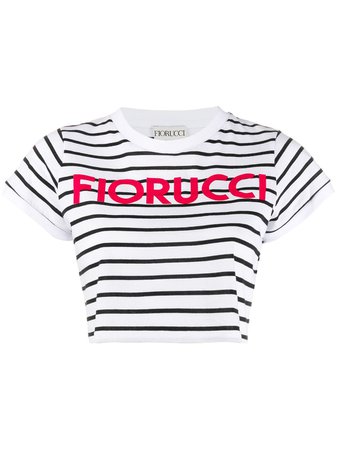 Fiorucci Stripes Cropped T-Shirt | Farfetch.com