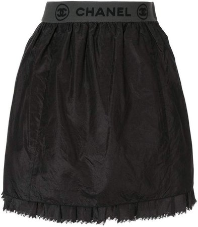 Pre-Owned sport line CC frilled skirt