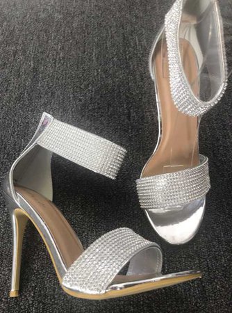 Silver Evening Bling Shoes