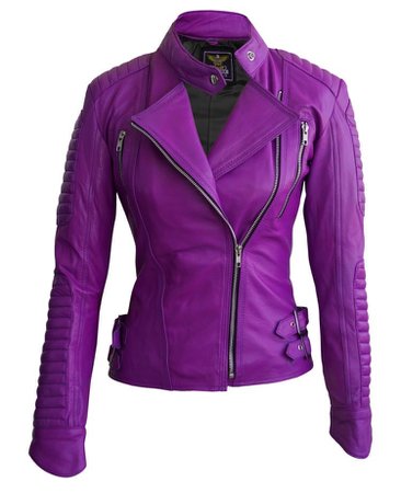 Neon Purple Leather Jacket