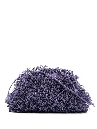 Shop purple Bottega Veneta leather loops clutch with Express Delivery - Farfetch