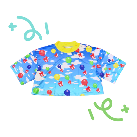Animal Crossing Balloon Crop Tee by Good Fortune | Kei Collective