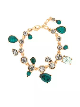 Oscar De La Renta Asymmetrical crystal-embellished Bracelet - Farfetch