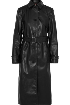 Commission | Belted faux leather trench coat | NET-A-PORTER.COM