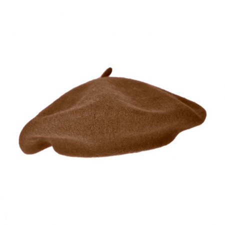 Brown beret hat