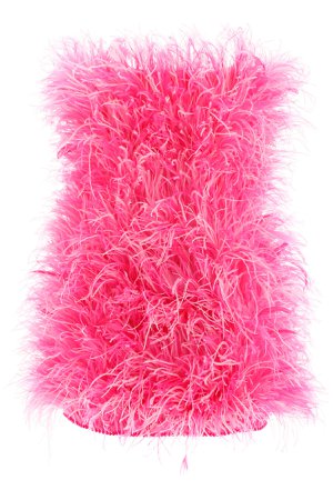 the attico pink feather dress