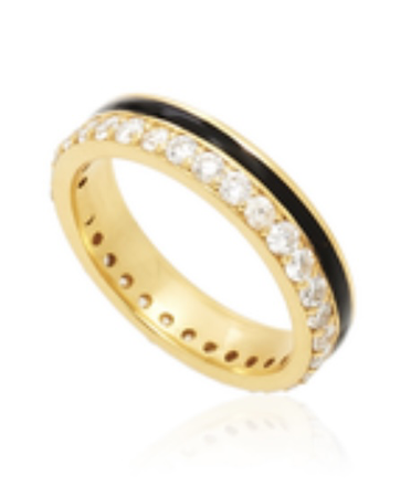 Black and gold diamond ring