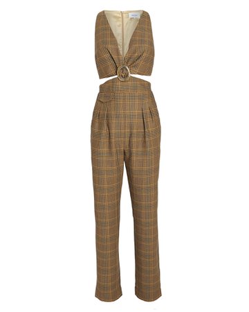 Amor Summer Tweed Cut-Out Jumpsuit