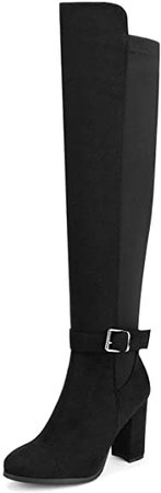 Amazon.com | DREAM PAIRS Women's Chunky Heel Knee High Winter Boots | Knee-High