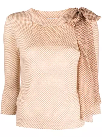 Christian Dior 2010s pre-owned Bow Detailing Polka Dot Blouse - Farfetch