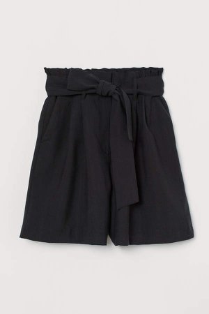 Lyocell-blend Shorts - Black