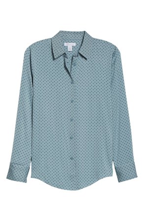 Nordstrom Signature Long Sleeve Stretch Silk Button-Up Shirt | Nordstrom