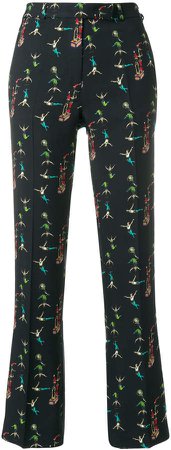circus print tailored trousers