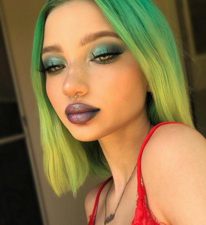 frog face on Instagram: “bored of the same old makeup so I switched it up with a basic colorful makeup look instead lol 4 my eyes I used @iheartrevolution…”