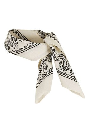 white paisley scarf