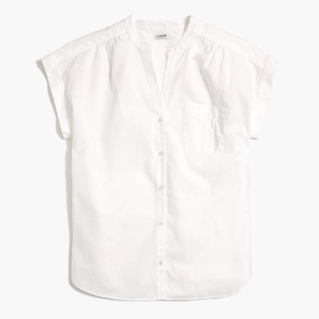 Cotton poplin camp shirt
