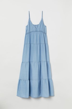 Lyocell Maxi Dress - Blue