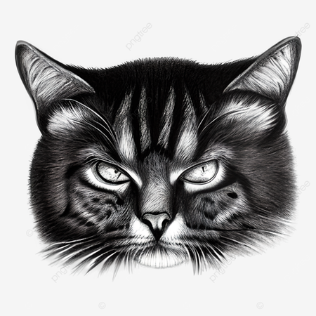 Lovely Cat Head, Cat Head, Cat Head Sketch, Lovely PNG Transparent Clipart Image and PSD File for Free Download