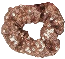 brown sequin scrunchie