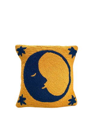 Moon Punch Needle Pillow // MustardBeetle