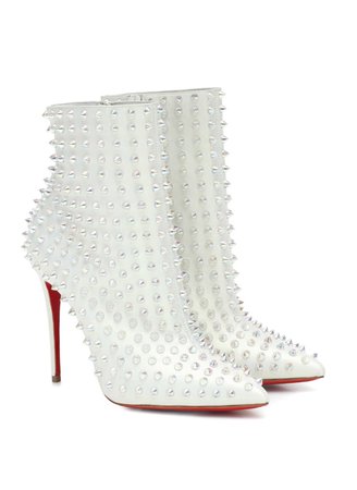 white red bottoms - white spike heels