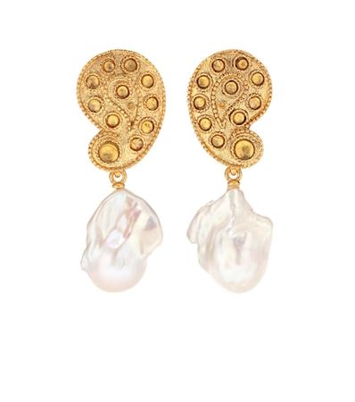 Baroque pearl clip-on earrings