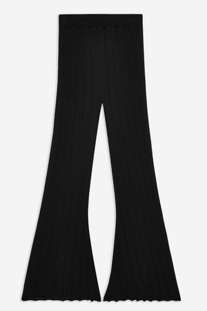 Knitted Ribbed Trousers | Topshop black