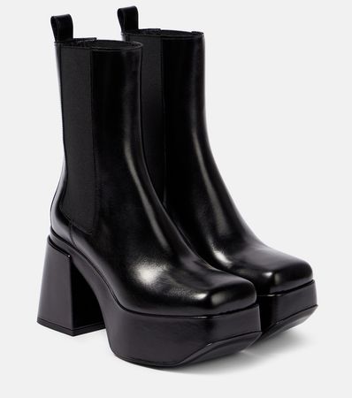 Platform Leather Chelsea Boots in Black - Dorothee Schumacher | Mytheresa