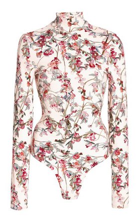 Floral Stretch-Jersey Bodysuit By Brandon Maxwell | Moda Operandi