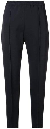 pintuck straight trousers