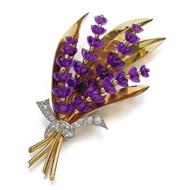 Amethyst and diamond brooch, 1940s | The Family Collection of the late Countess Mountbatten of Burma
