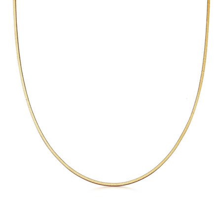 gold flat snake chain necklace  €209
