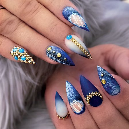 Reader Submitted Nail Art Inspired by Every Wash of Denim - Nailpro